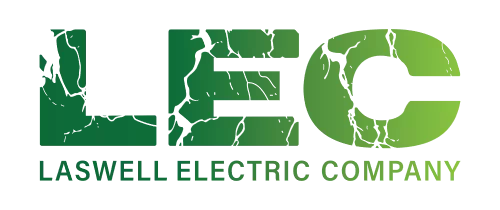 Laswell Electric main logo gradient with transparent background